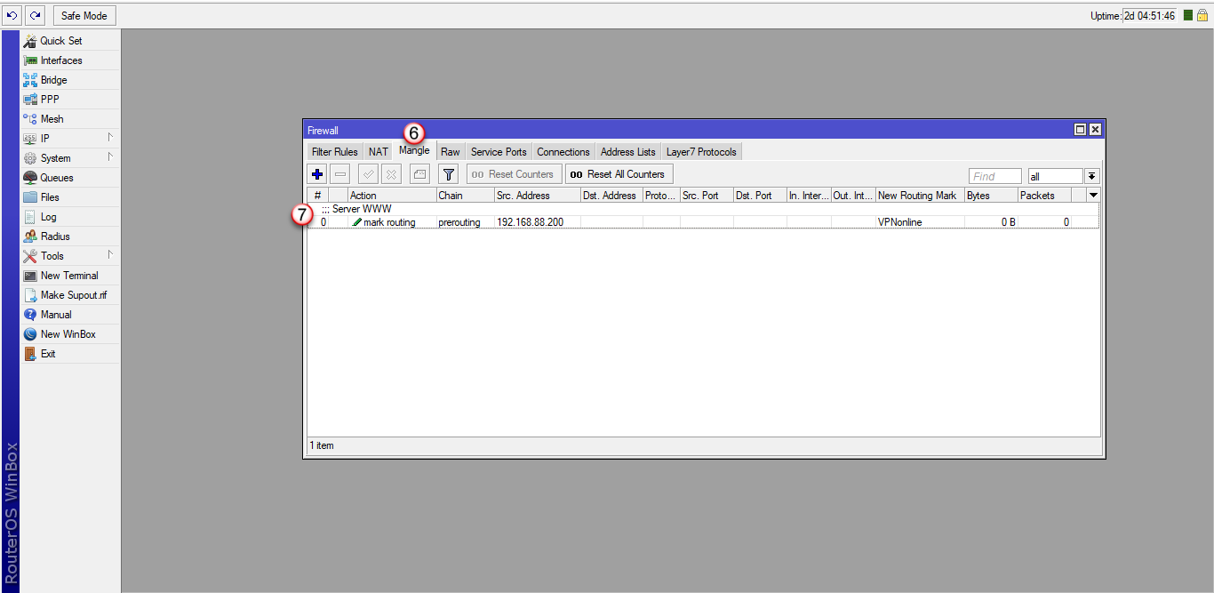 Mikrotik Port Forwarding via VPN