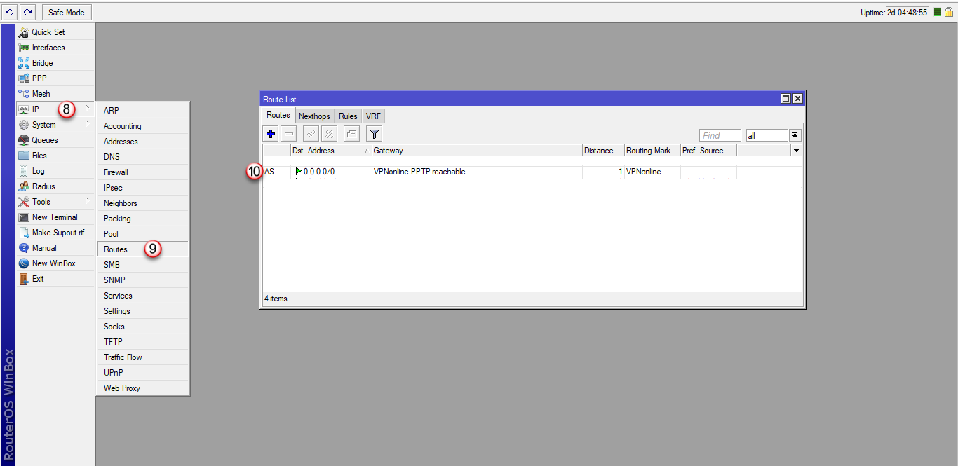 Mikrotik Port Forwarding via VPN