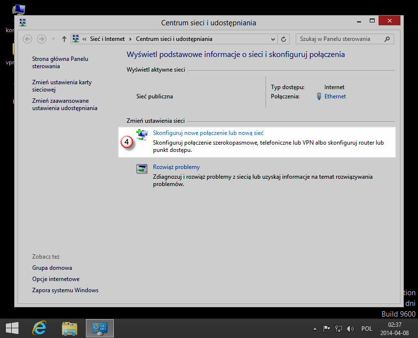 Windows 8 PPTP VPN