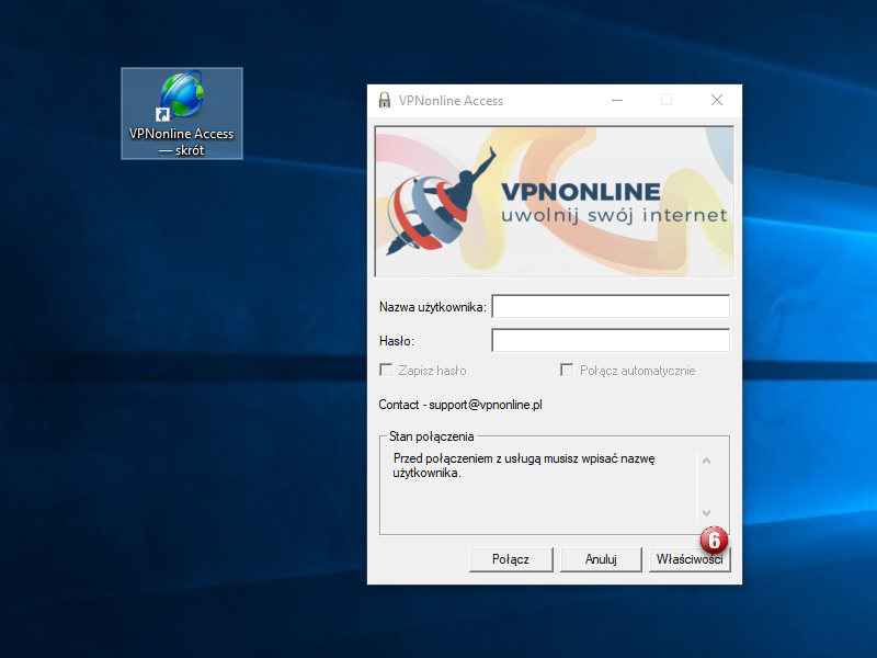 Aplikacja VPNonline Access