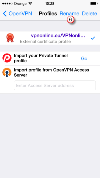 iPhone OpenVPN VPN