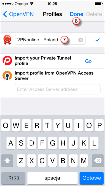 iPhone OpenVPN VPN