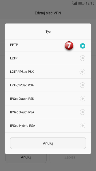 Android PPTP VPN