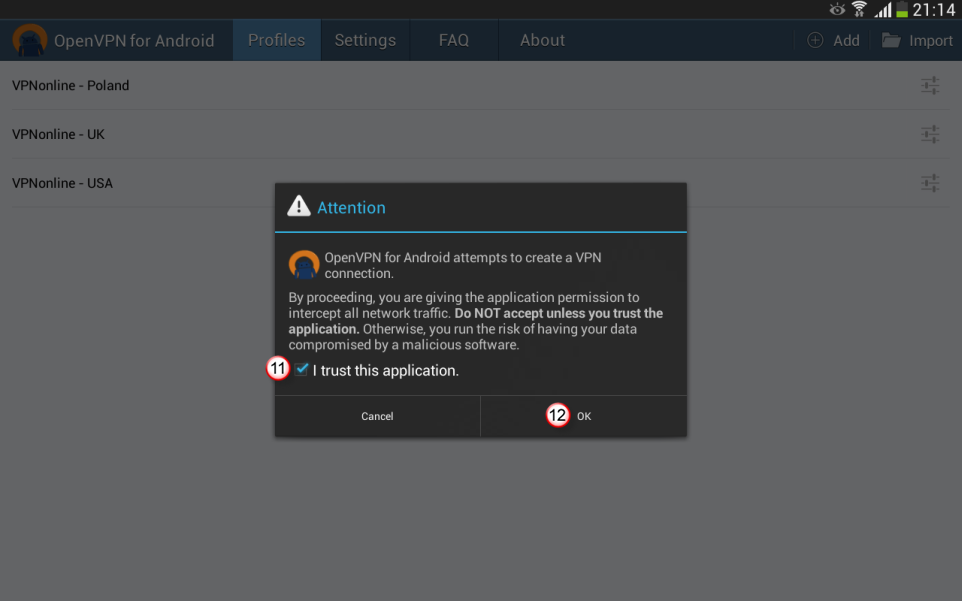 Android OpenVPN VPN