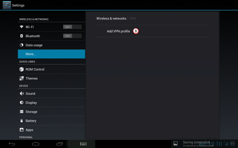 Android Tablet PPTP VPN