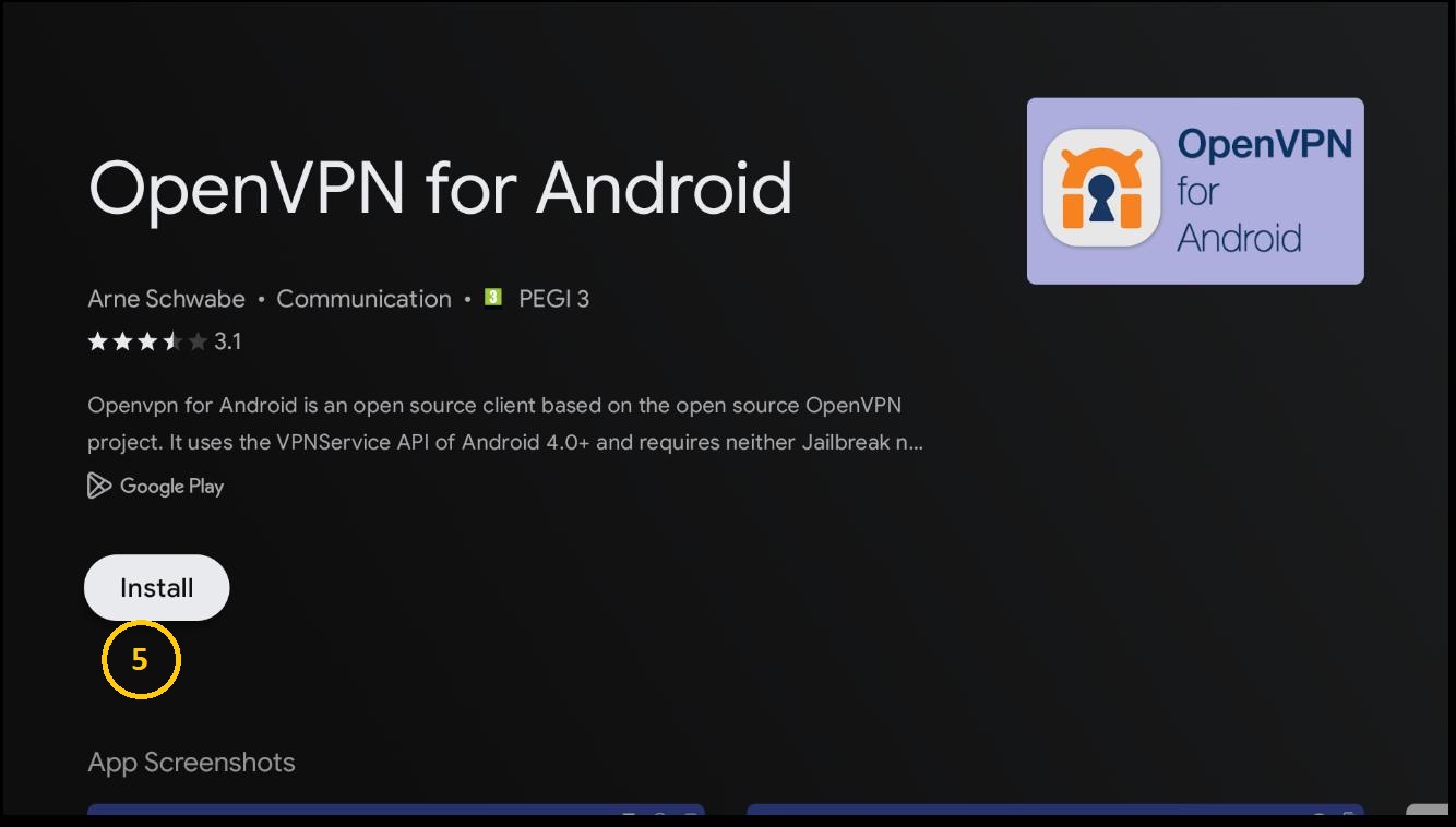 GoogleTV OpenVPN