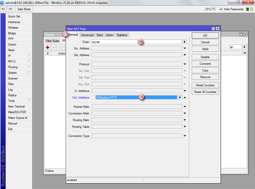 Mikrotik PPTP Client