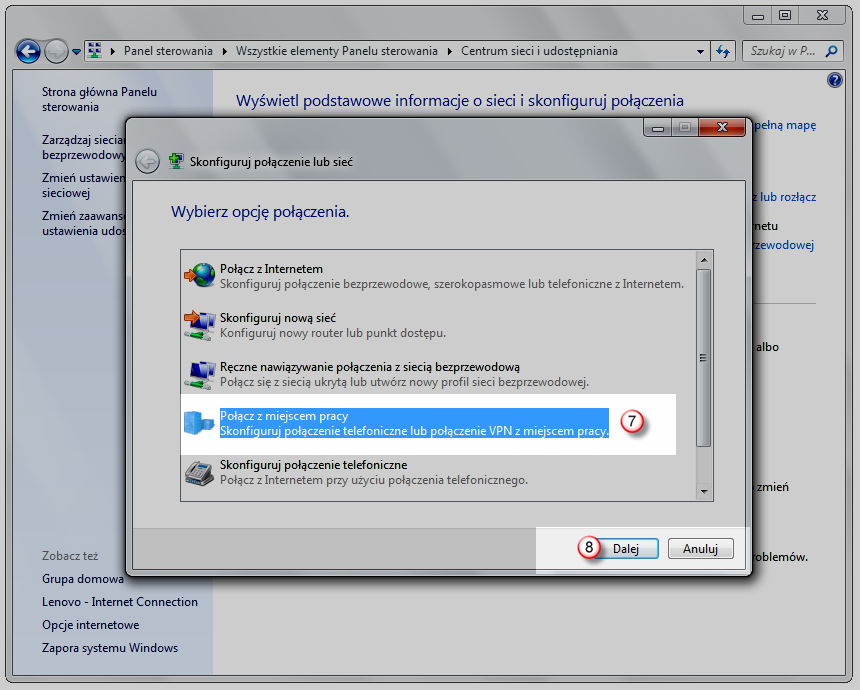 Windows 7 PPTP VPN