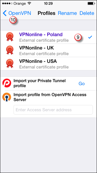 iPhone OpenVPN VPN
