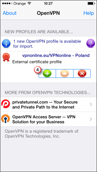 iPhone OpenVPN VPN